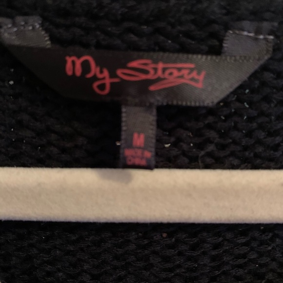 Anthropologie Silver Metallic Sweater - Picture 3 of 3